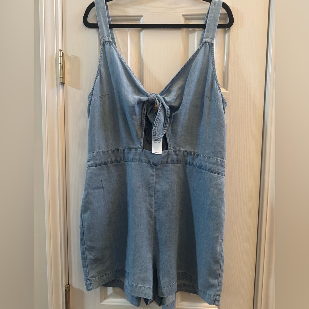 LOFT Blue Denim Romper